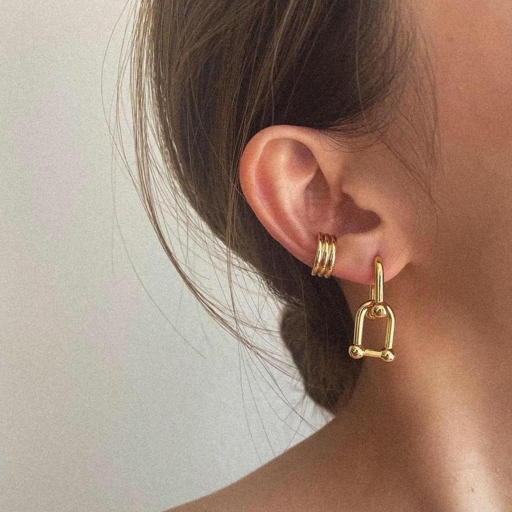 🚨18K Gold Duo Wear Link Earrings